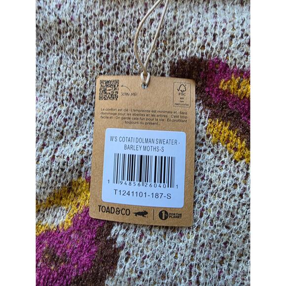 New Toad & Co Cotati Dolman Sweater  Size S - Picture 7 of 7
